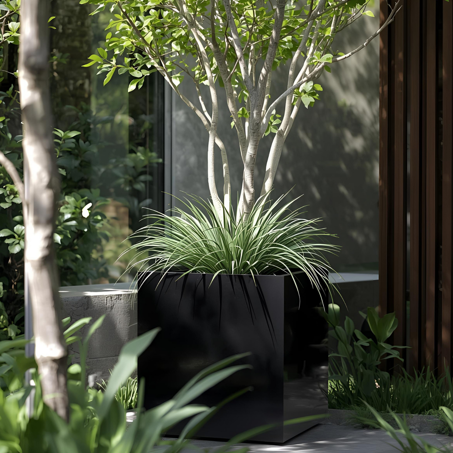 Nappa Powder Coated Steel Cube Box Planter