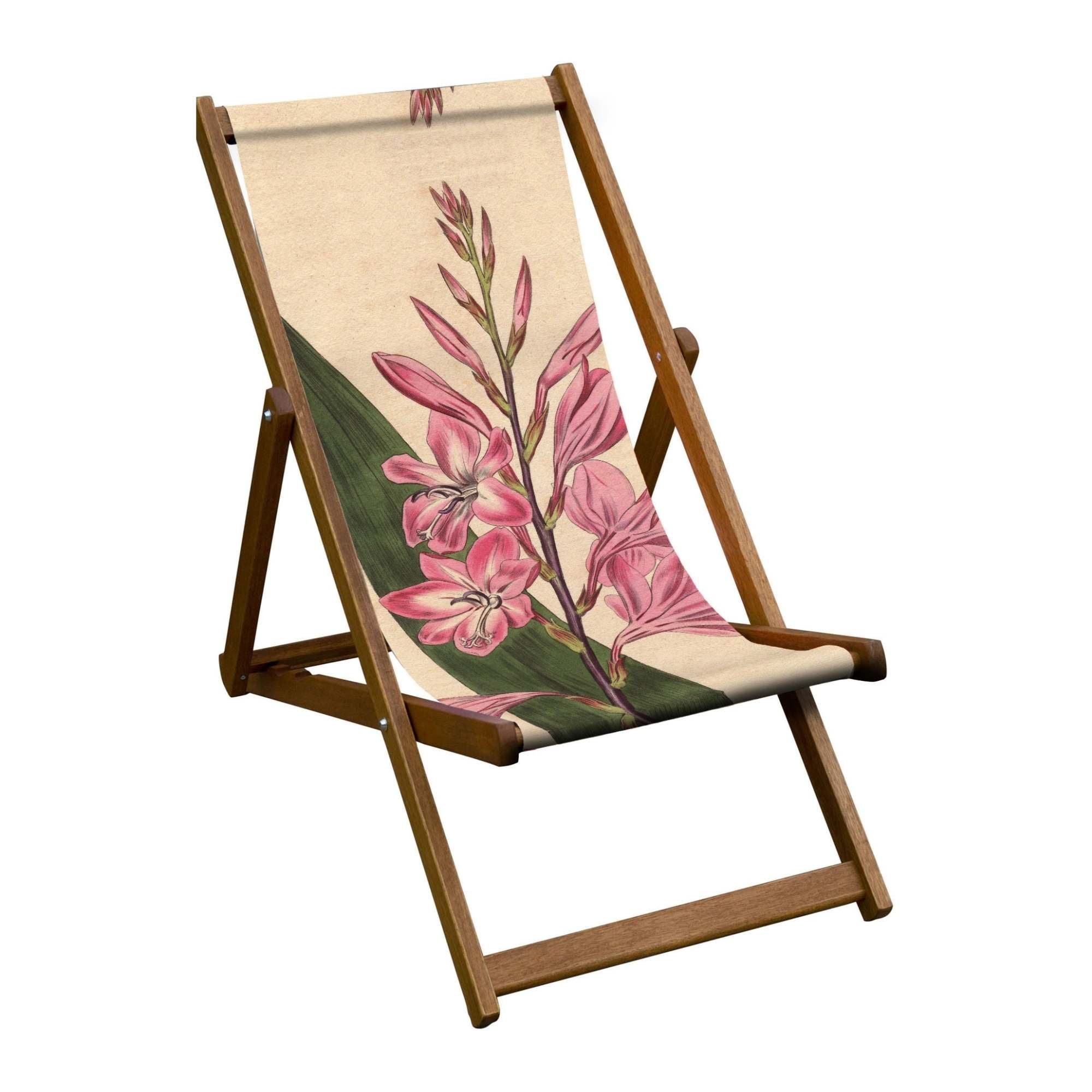 Oiled Birch Garden Deckchair Botanical Collection