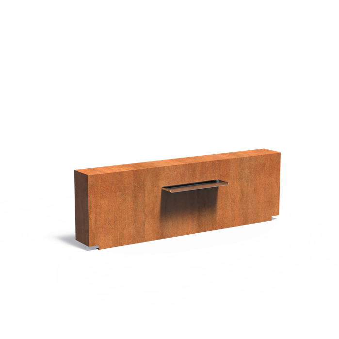 Fixed Corten Steel Pond Wall With Blade Waterfall (10136839979201)