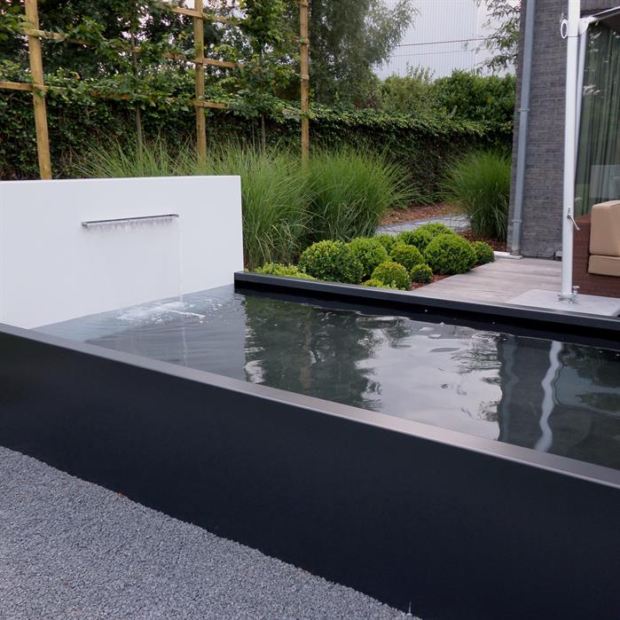 Fixed Aluminium Pond Wall With Blade Or Spout Waterfall