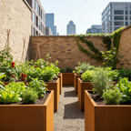 Duncombe Corten Steel Bottomless Trough Planter
