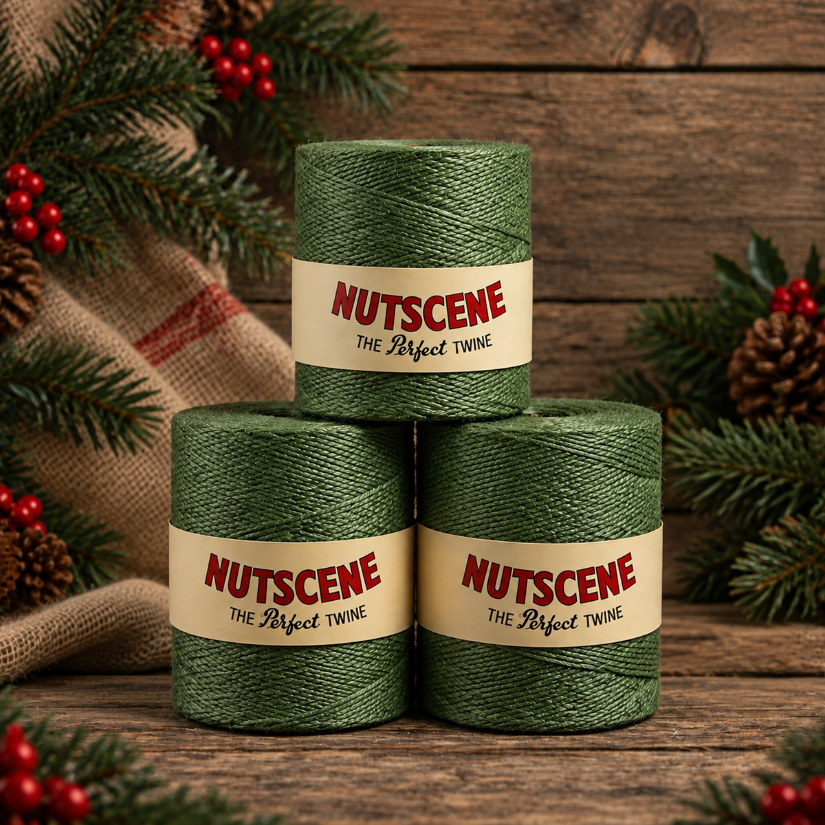 Large Spool Greentwist 3ply Jute Twine 600m