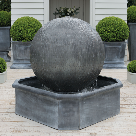 Octagonal Leaf Ball Water Fountain
