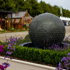 Galvanised Zinc Round Leaf Ball Water Fountain (10172157657281)