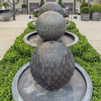Galvanised Zinc Round Leaf Ball Water Fountain (10172157657281)