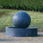 Galvanised Zinc Round Leaf Ball Water Fountain (10172157657281)