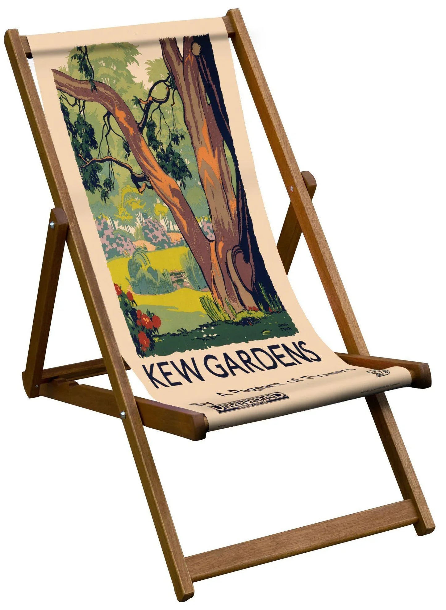 Oiled Birch Garden Deckchair Kew Gardens Collection