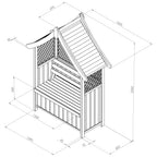 Norfolk Arbour with storage box (7713252933825)