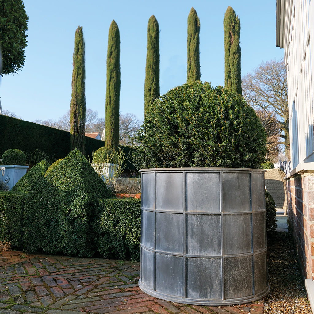 Sienna Round Galvanised Steel Planter (10175659507905)