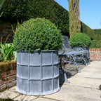 Sienna Round Galvanised Steel Planter (10175659507905)