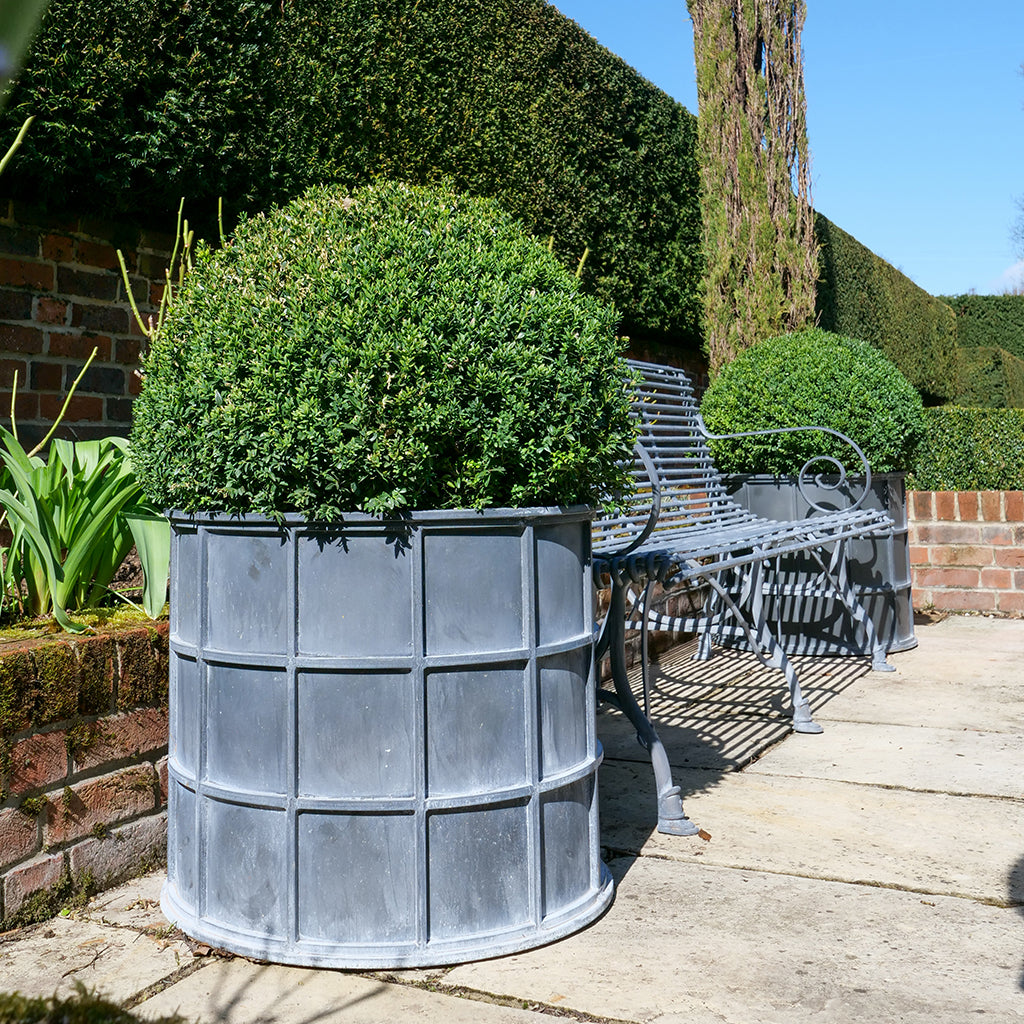 Sienna Round Galvanised Steel Planter (10175659507905)