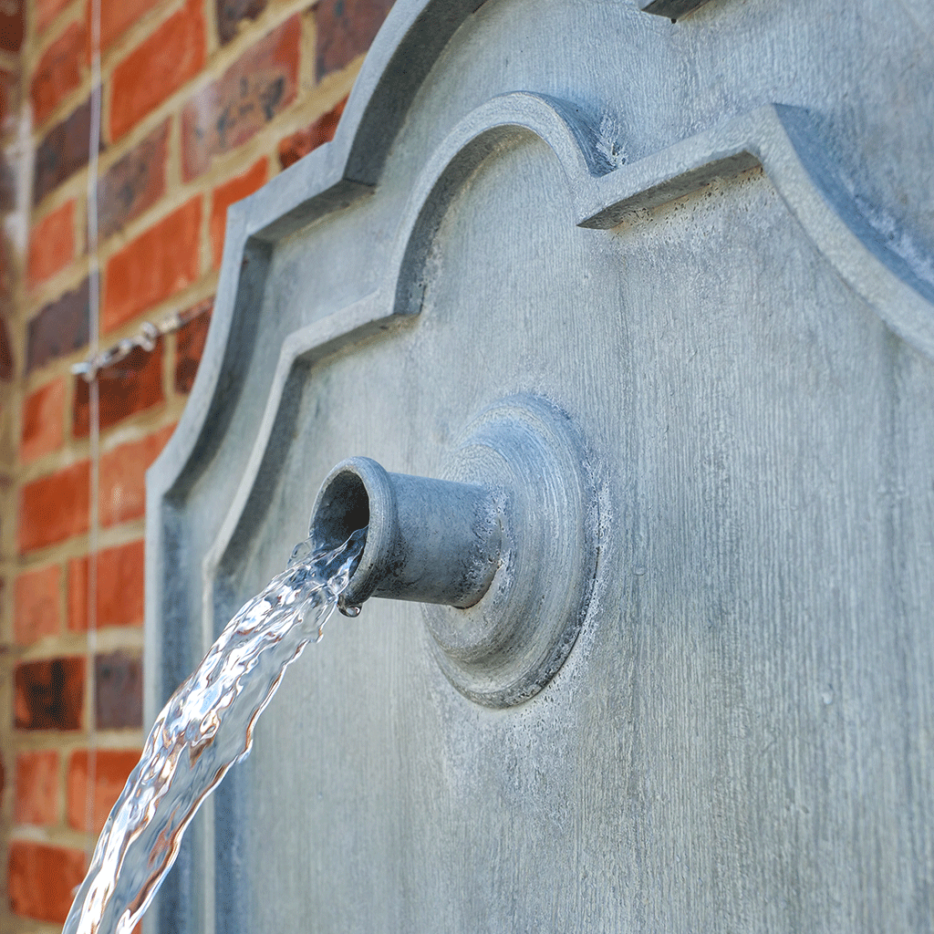 Tiber Galvanised Zinc Tall Water Fountain