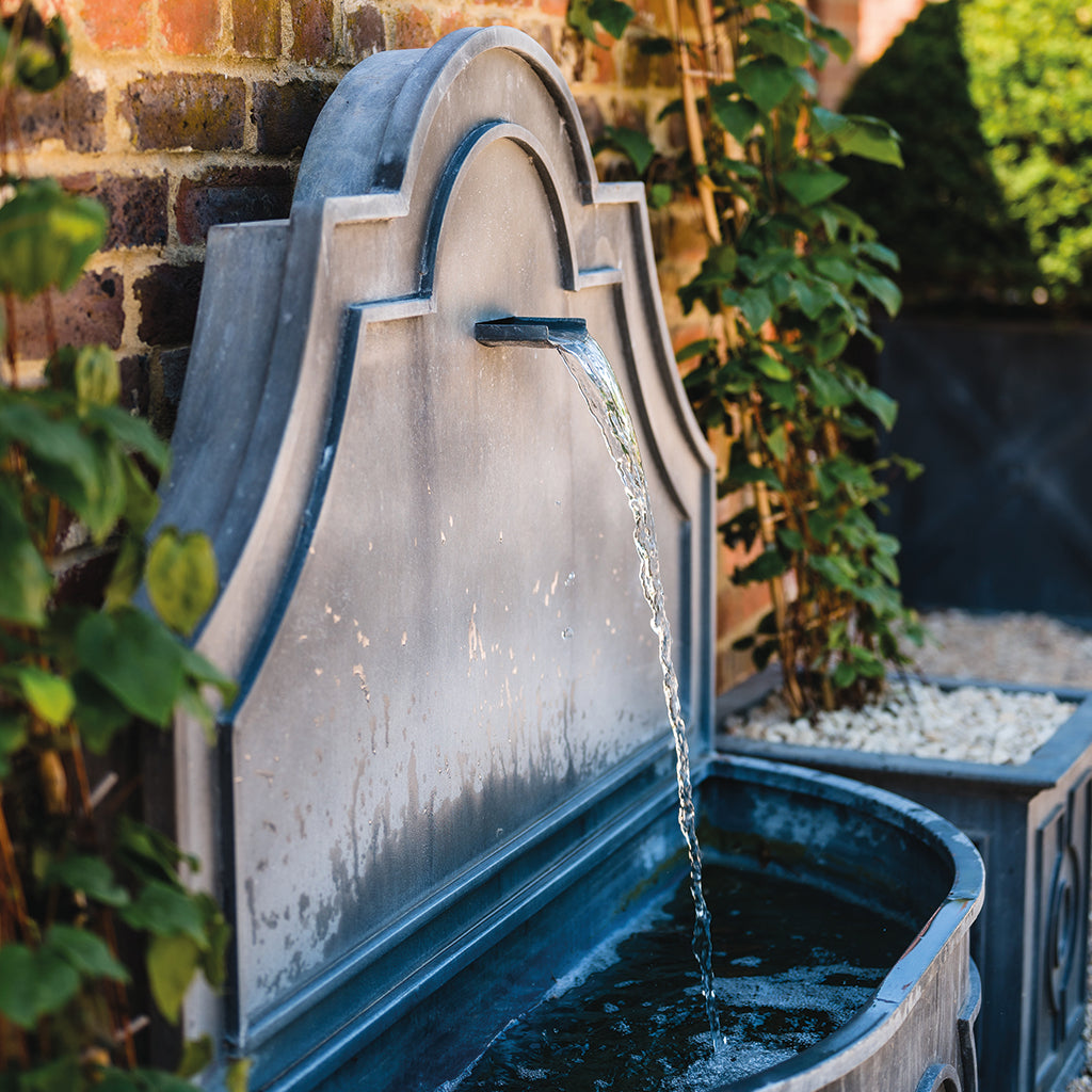 Tiber Galvanised Zinc Curved Water Fountain