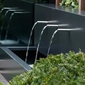 Fixed Aluminium Pond Wall With Blade Or Spout Waterfall