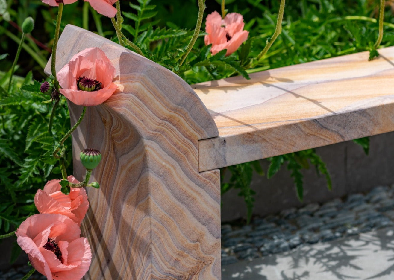 Strabo Rainbow Stone Bench (7564855378113)
