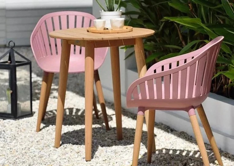 Nassau Garden Round Bistro Set Social Plastic