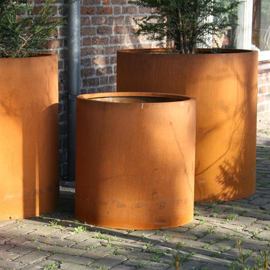 Adezz Corten Steel Cylinder Planter (7568520937665)