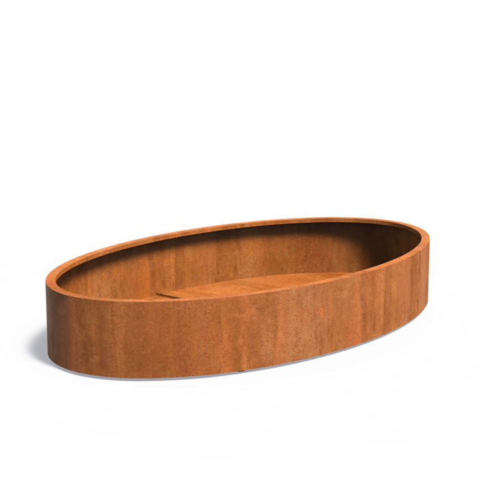 Corten Steel Elipse Planter (7568511860929)