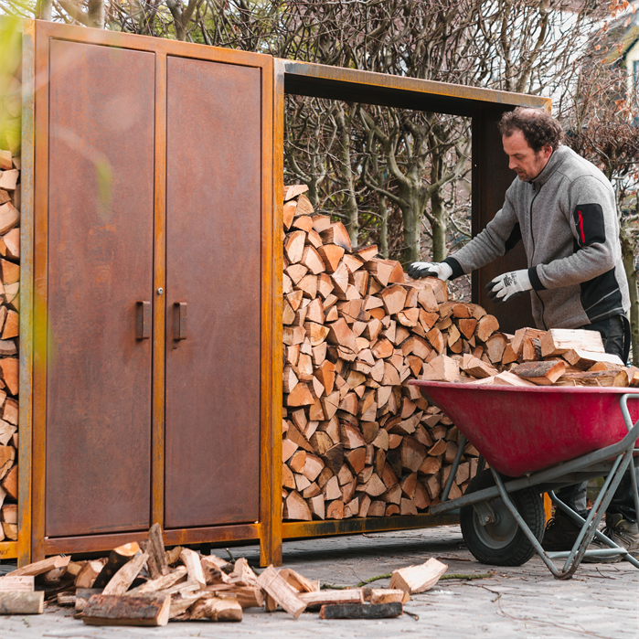 Corten Steel Logger Store Cupboard (7603016040641)