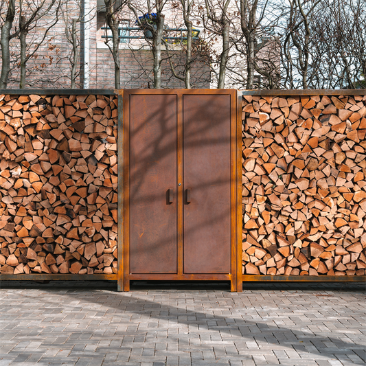 Corten Steel Logger Store Cupboard