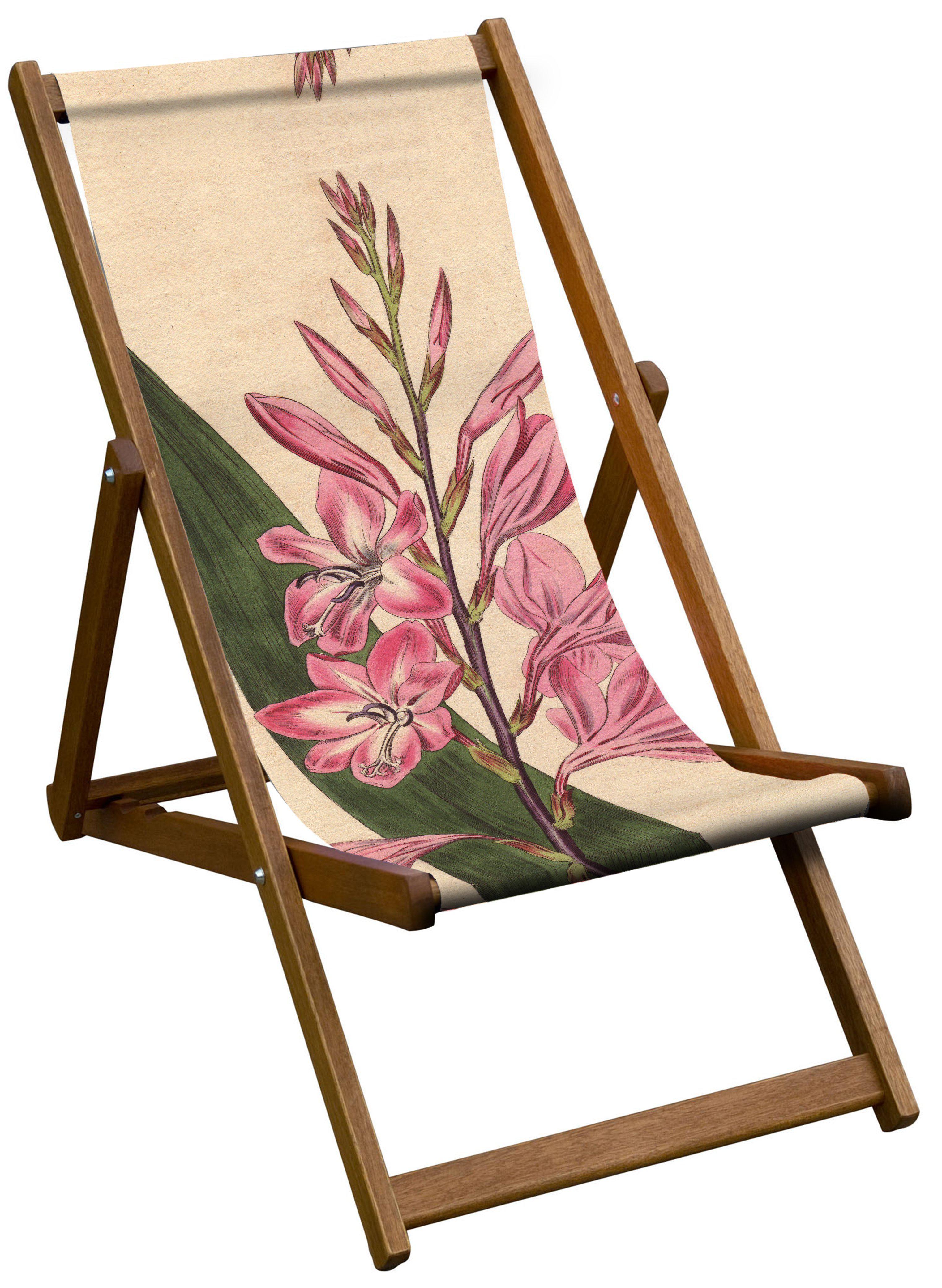 Oiled Birch Garden Deckchair Botanical Collection (7685965447361)