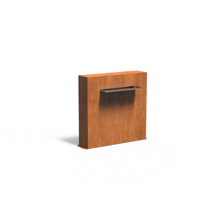 Freestanding Corten Steel Pond Wall With Blade Waterfall (9943391666369)