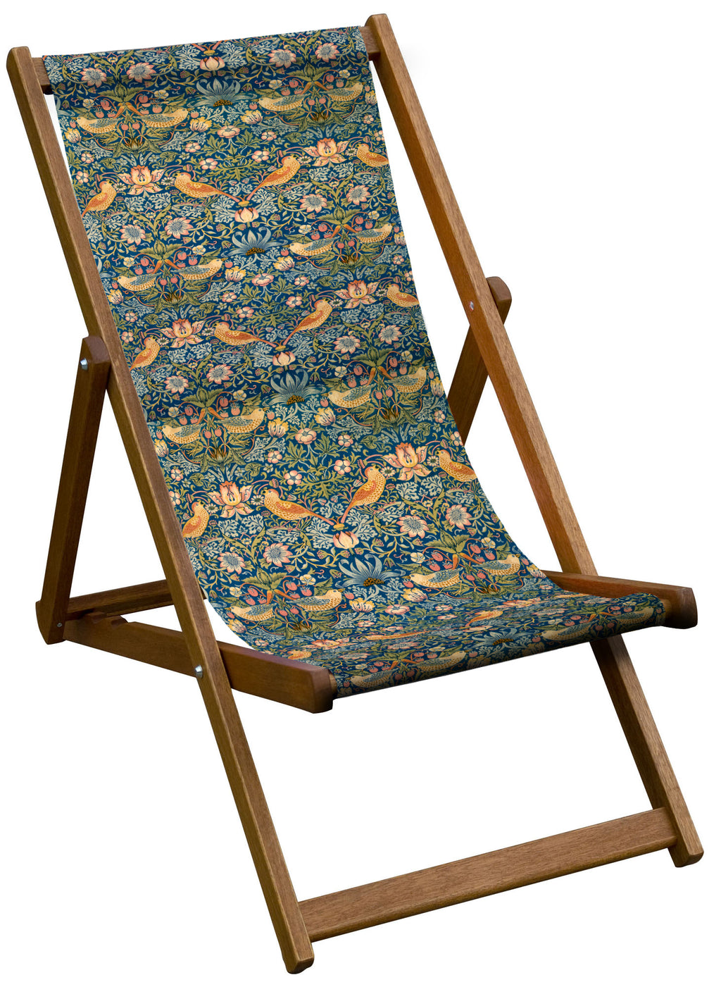 Oiled Birch Garden Deckchair William Morris Collection (7685096898753)