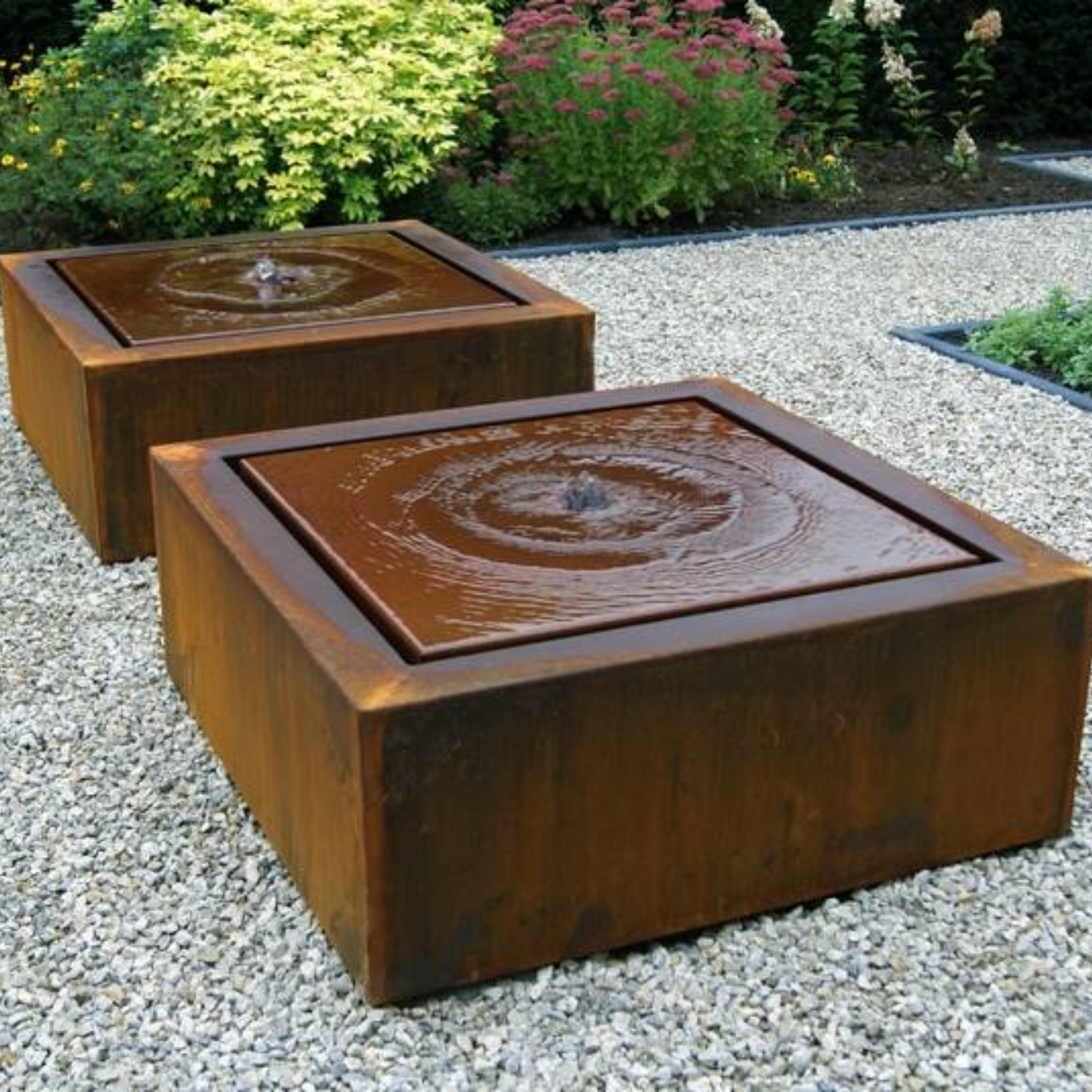 Adezz Corten Steel Square Water Table